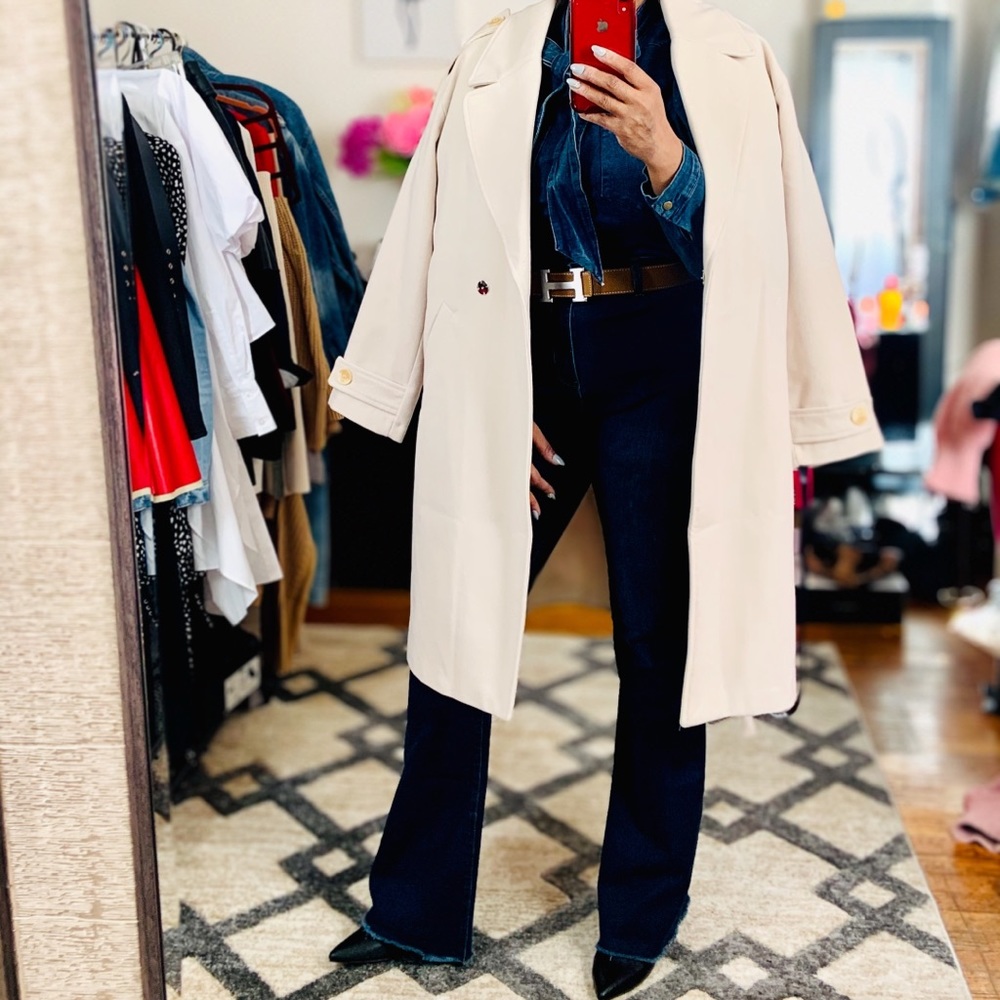 Winter white long Coat